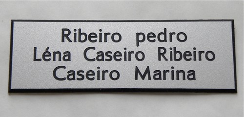 Plaque boite aux lettre - aux,