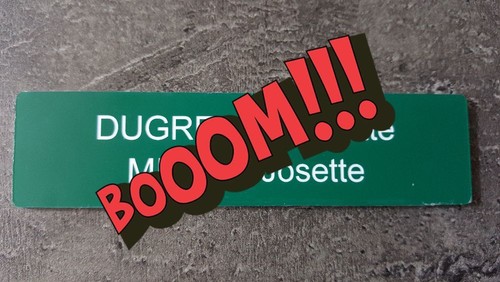 Plaque gravée pour - , boite